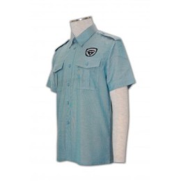 SE005 Custom Security Uniform Shirts tailor made shirts uniform team group uniform hk supplier SE005 Custom Security Uniform Shirts tailor made shirts uniform team group uniform hk supplier